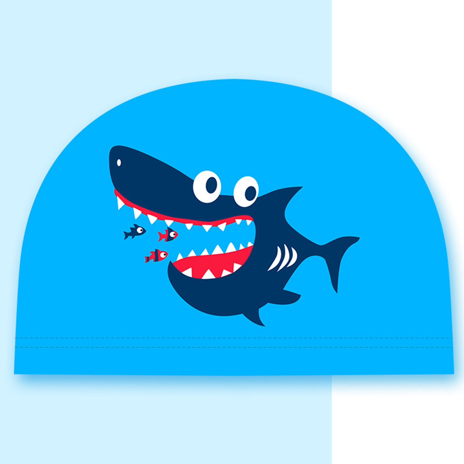 3D Swim Hat Stretchy Bathing Swimming Hat Teens Girls Boys Beach Cute Swim Age 2-12 Toddle Children Pool Ear Protector: Blue Shark1