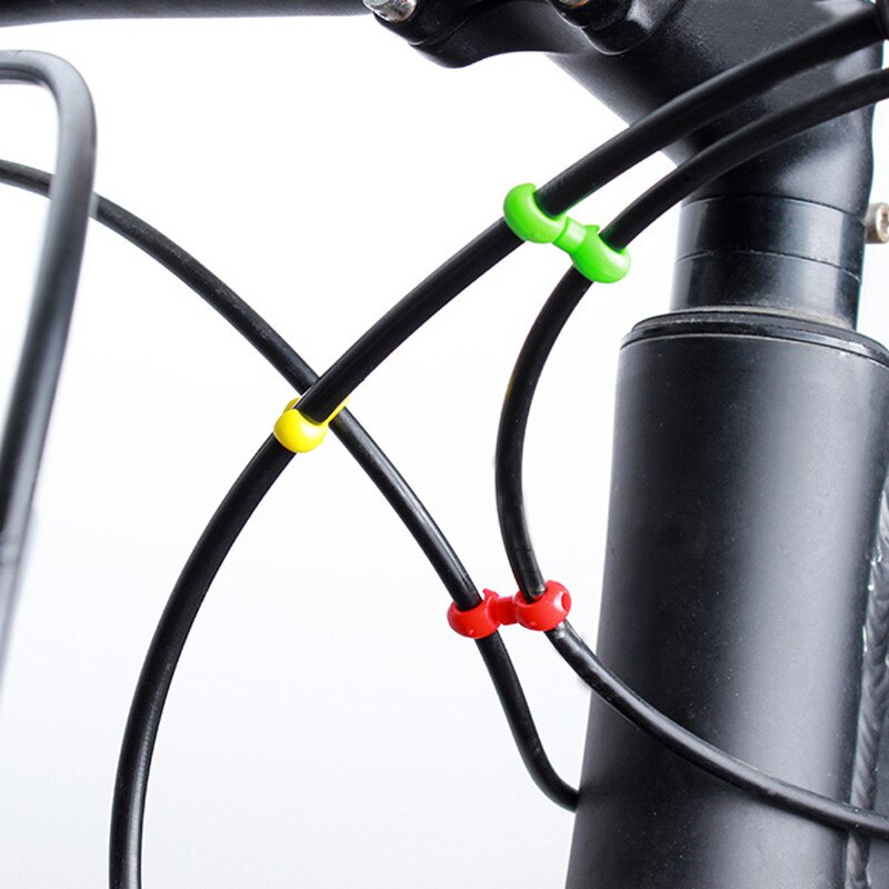 20pcs/Lot Mountain MTB Bicycle Brake Line Buckle S - type Fixed Bicycle Line Buckle Rotated Clip