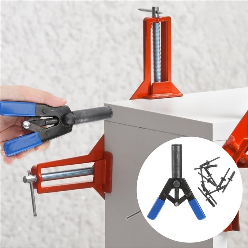 1 Set Mini Manual Riveting Tool Set 1pc Core-Pulling Riveter Machine Puller Hand Tool And 40pcs Ergonomic Poly Rivet Set