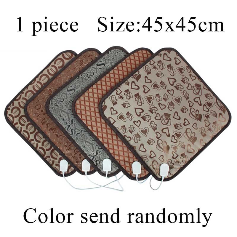 Verwarmingskussen voor huisdieren, honden en katten, elektrisch winterwarm tapijt voor dieren, waterdicht pluchen beddeken, verwarmingsmat, tapijtverwarmingskussen: Kleur willekeurig verzonden