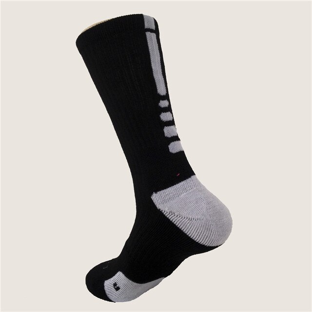 Männer Socken draussen Sport Socken Radfahren Socken Fahrrad Schuhe Für Rennrad Socken Lauf Basketball Socken EU 39-45: QYS001-169-Schwarz