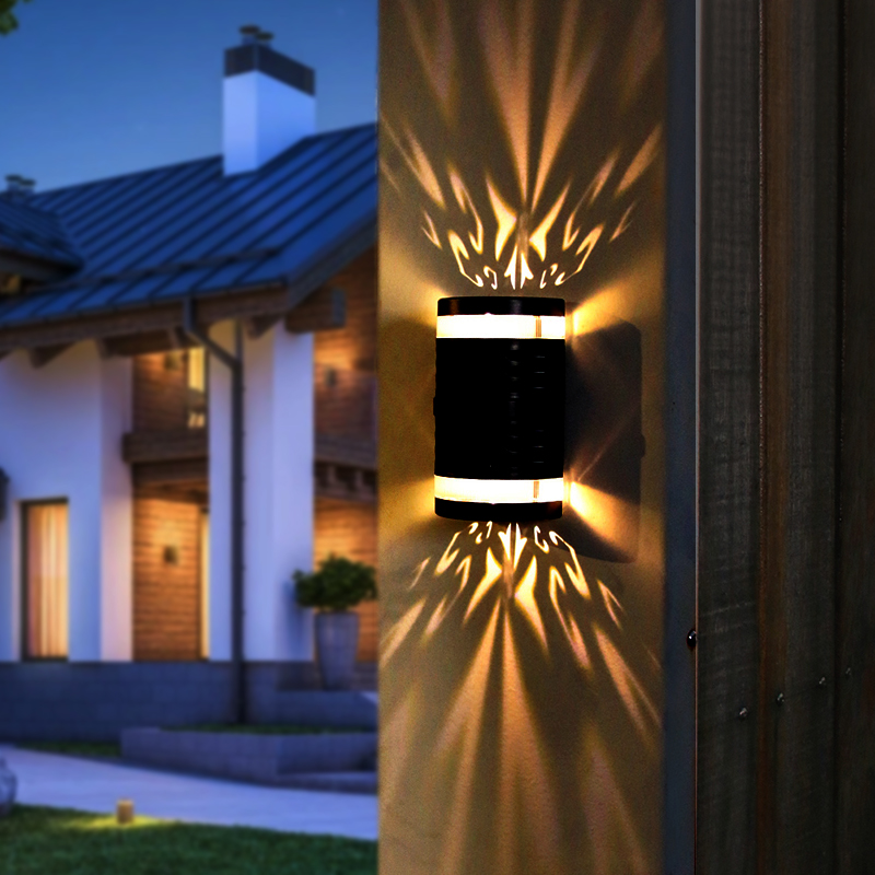 groß Größe Solar- LED draussen Mauer Lampe wasserdicht Garten Dekor hell Pro Balkon Hof Landschaft Straße Garten Mauer hell
