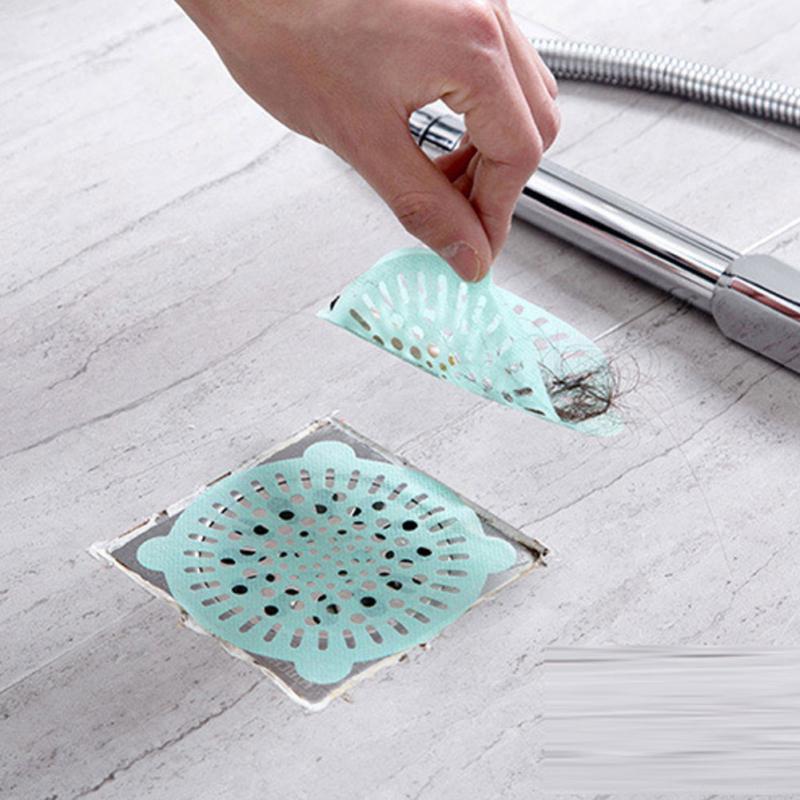 Snel ! 10Cm Keuken Wegwerp Drain Sticker Haar Filter Afvoer Gootsteen Badkamer Schoonmaken Papier Drain Stopper Stickers