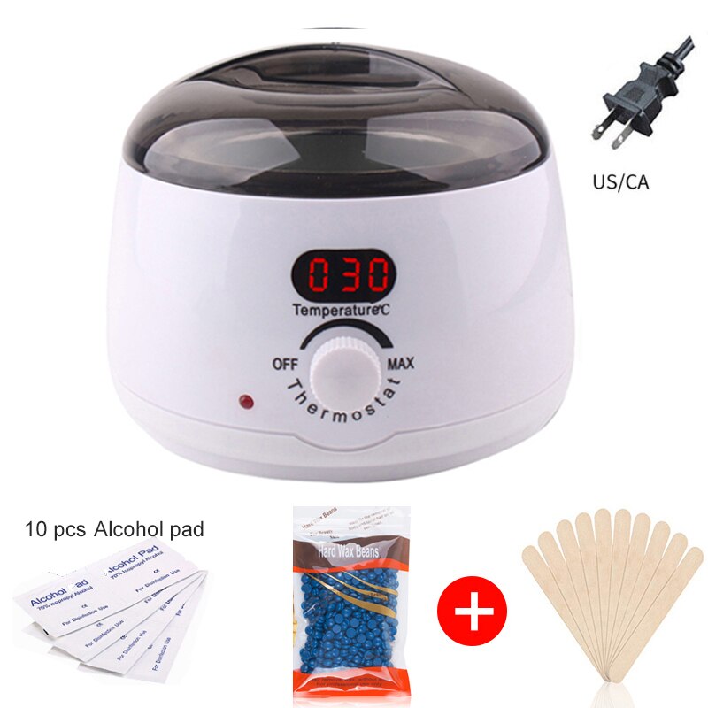 500CC Wax Smelt Machine Set Waxen Kit Wax Pot Lcd Epilator Ontharen Wax Smelter Ontharing Machine Calentador De Cera: US-PLUG2