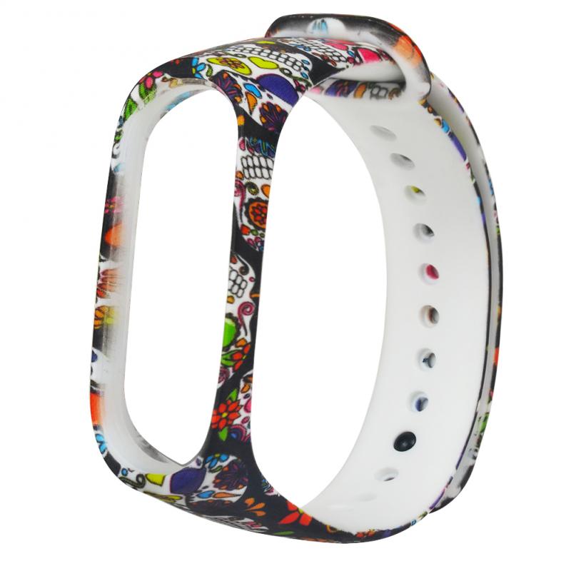 Replaceable Silicone Bracelet For Mi Band 5 Silicone Varied Flowers Printing Bracelet Fashionable Sport Wrist Strap For Miband 5: 06