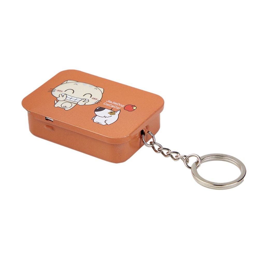 Met sleutelhanger Push-Pull blikken doos met schuifdeksels DIY opbergdoos Multifunctionele meerdere stijlen Metalen doos Schoolbenodigdheden: Roze