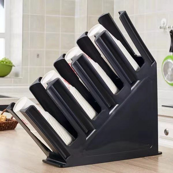 4 Layers Paper Cup Holder Disposable Cup Bracket Coffee Milk Tea Bar Drinking Holder Plastic Storage Rack Cup Divider
