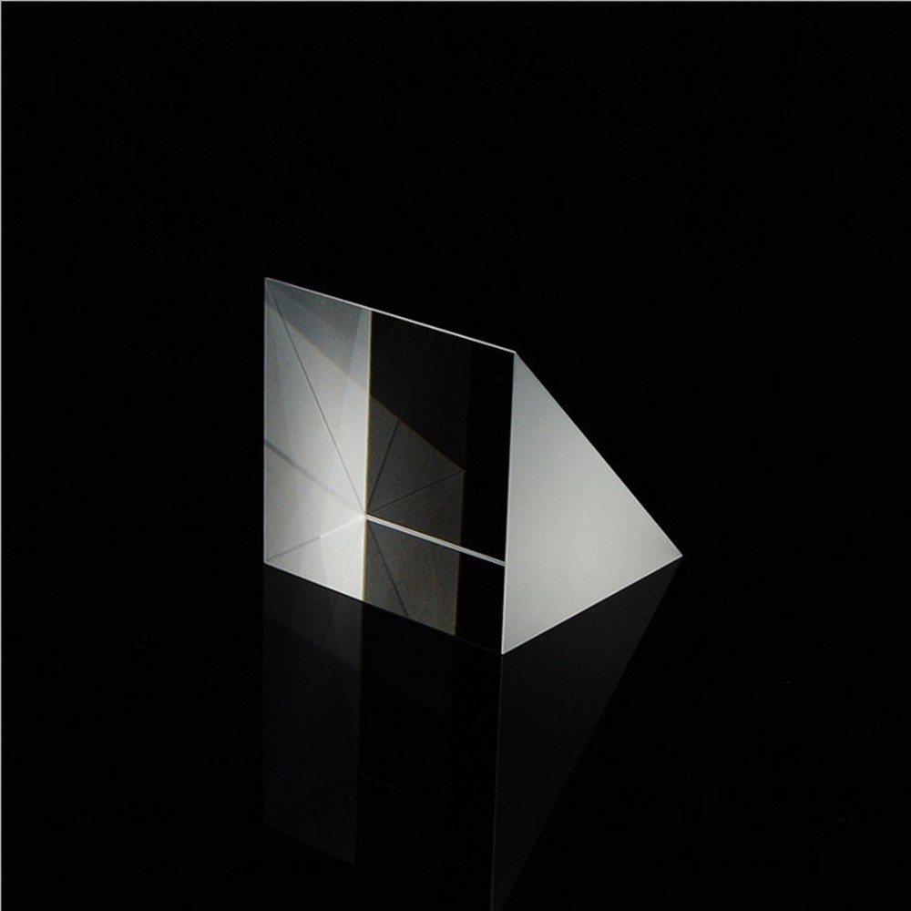 Optiskt glas rätvinkligt prisma 30*30*30 triangulär totalreflektion likbent mitsubishi spegel snedbeläggning