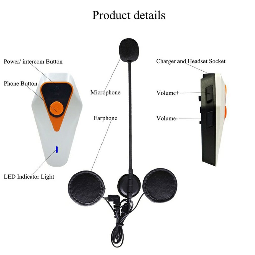 Bluetooth Vito helm headset intercom, te koop bij 2wheels.nl
