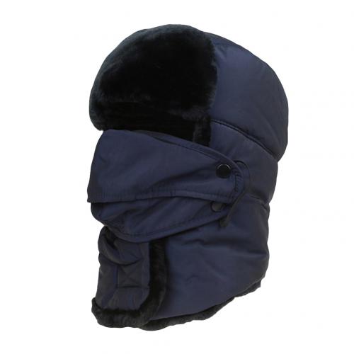 draussen Sport Schnee Kappe Polar- Vlies Hütte Bergsteigen Winter Wärmer Sport Maske für Ski Fahrrad Helm Deckel maskiert: Marine Blau