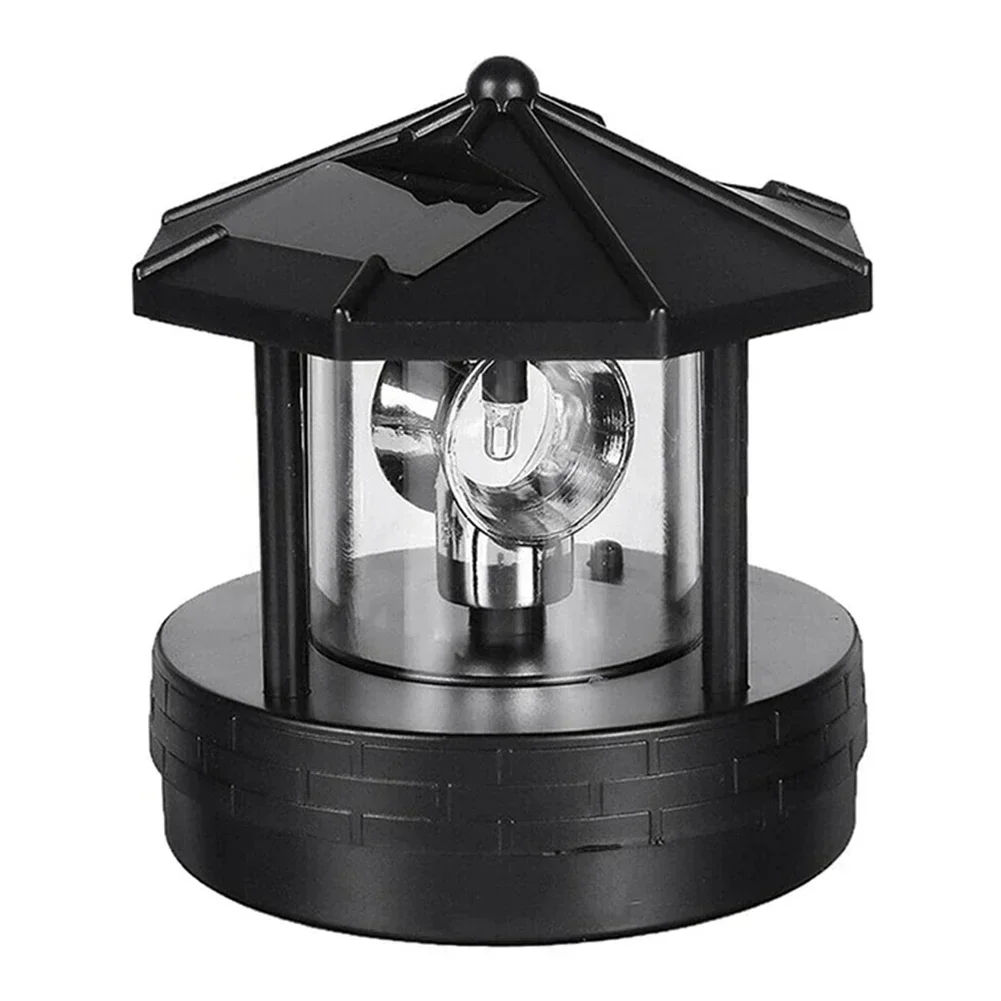 Solar Rotating Lighthouse LED Solar Lights 360-degree Rotating Landscape Lamp Beacon Beam Lamp For Garden Yard Street Light: Rose