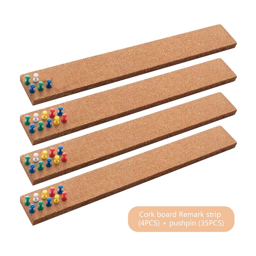 4Pcs Strip Kurk Boord Tegels Natuurlijke Frameloze Kurk Boord Strips Strip Kurk Boord Tegels Kurk Tegels Muren In Huis school Office