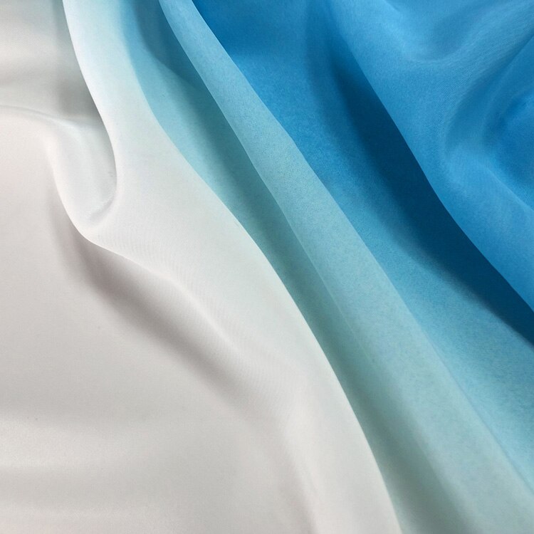 1*1,2 M tela gruesa de gasa gradiente ombre material para vestido de Koshibo: 4