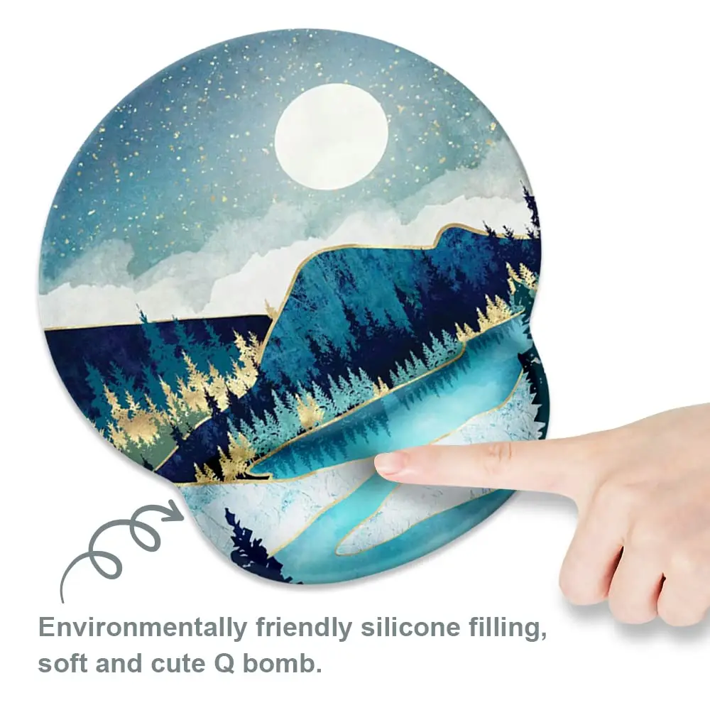 Custom Mouse Pad with Wrist Rest Support Gaming Non Slip Rubber Base Mousepad Ergonomic Mouse Wrist Rest Pad for Home Office PC