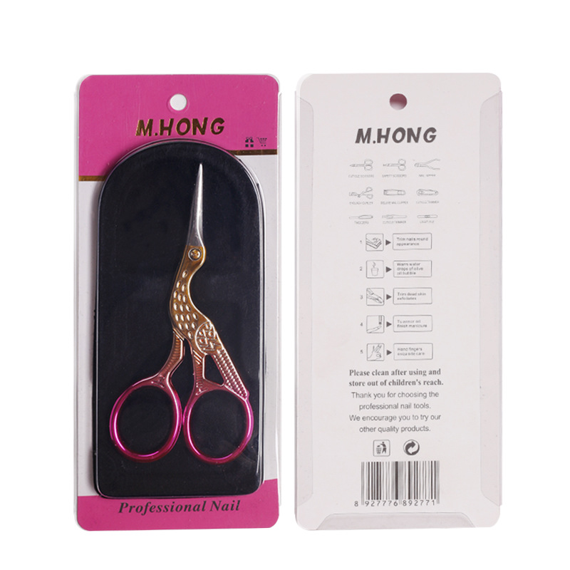 Forbici per sopracciglia Trucco rifinitore per ciglia Naso Rimozione peli del viso Forbici multifunzionali Strumenti per cuticole per unghie in acciaio inossidabile