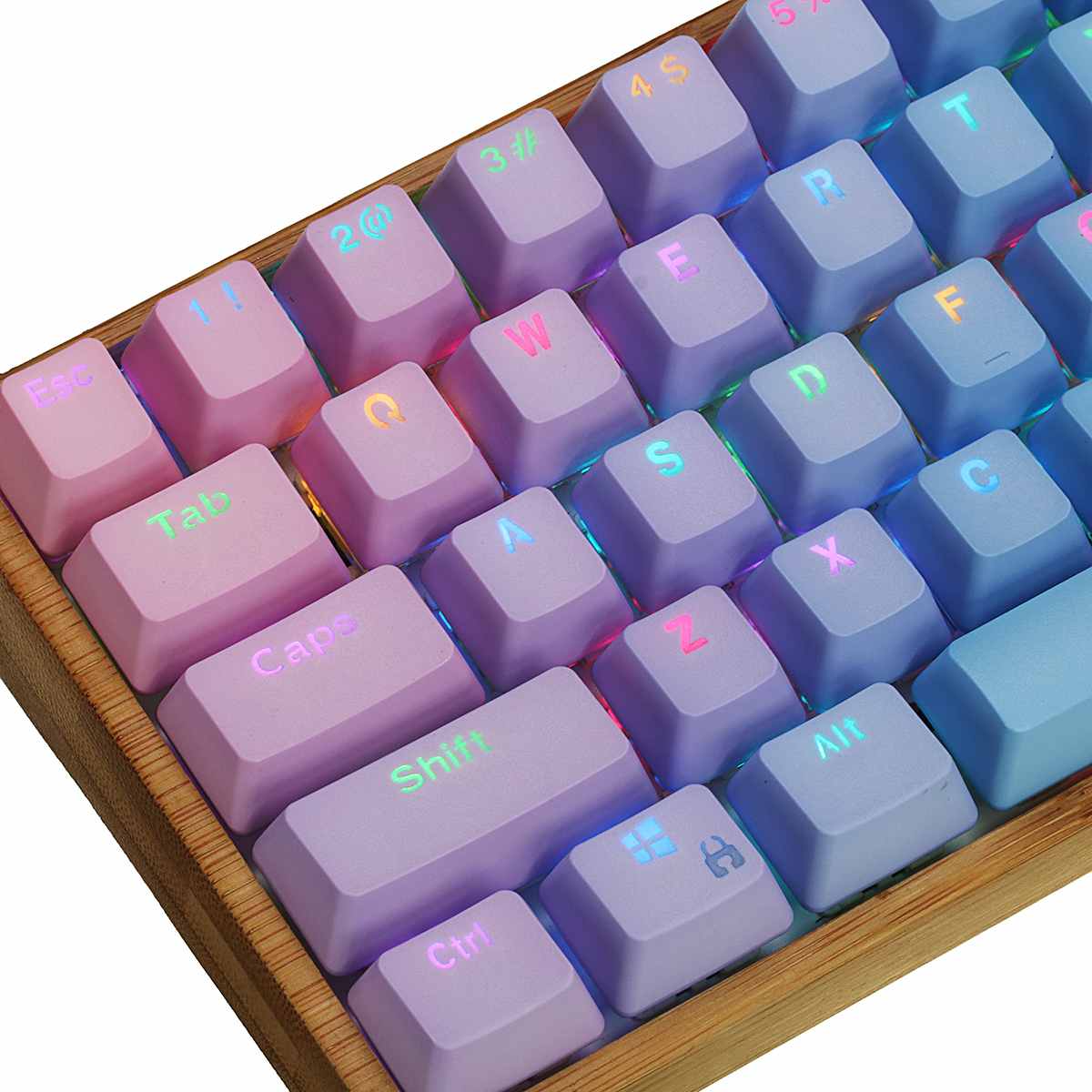 104 nycklar keycaps solnedgångsgradient bakgrundsbelysta keycaps tjock pbt oem profil för cherry mx switchar av mekanisk tangentbord key cap