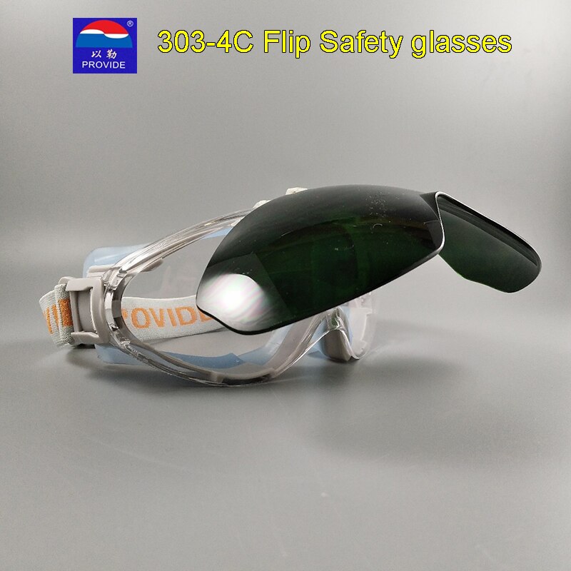 Bieden 303-4C Flip Cover Opvouwbare Beschermende Bril Anti-Fog Shockproof Glazen Fietsen Lassen Arbeid Bril