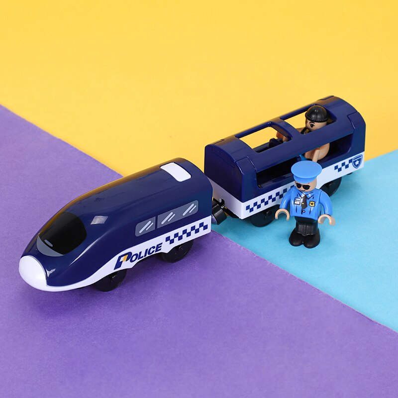 Telecomando RC elettrico piccolo treno giocattoli Set collegato con binario ferroviario in legno interessanti giocattoli presenti Tor bambini nuovo: 18