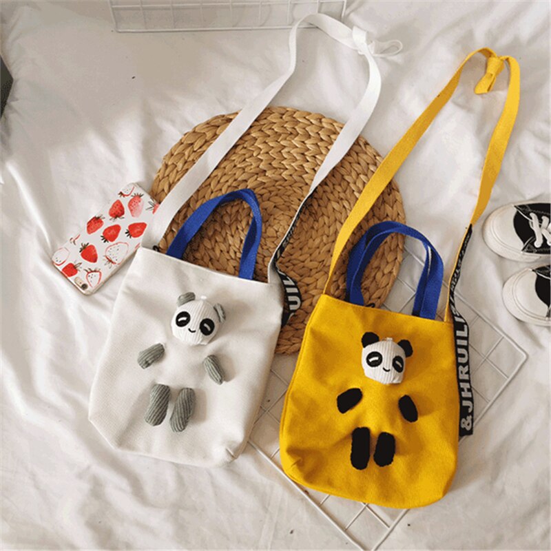 Straat Foto Leuke Panda Messenger Bag Meisje Kleine Verse Canvas Tas Vrouwelijke Student Zak Vrouwelijke Zak