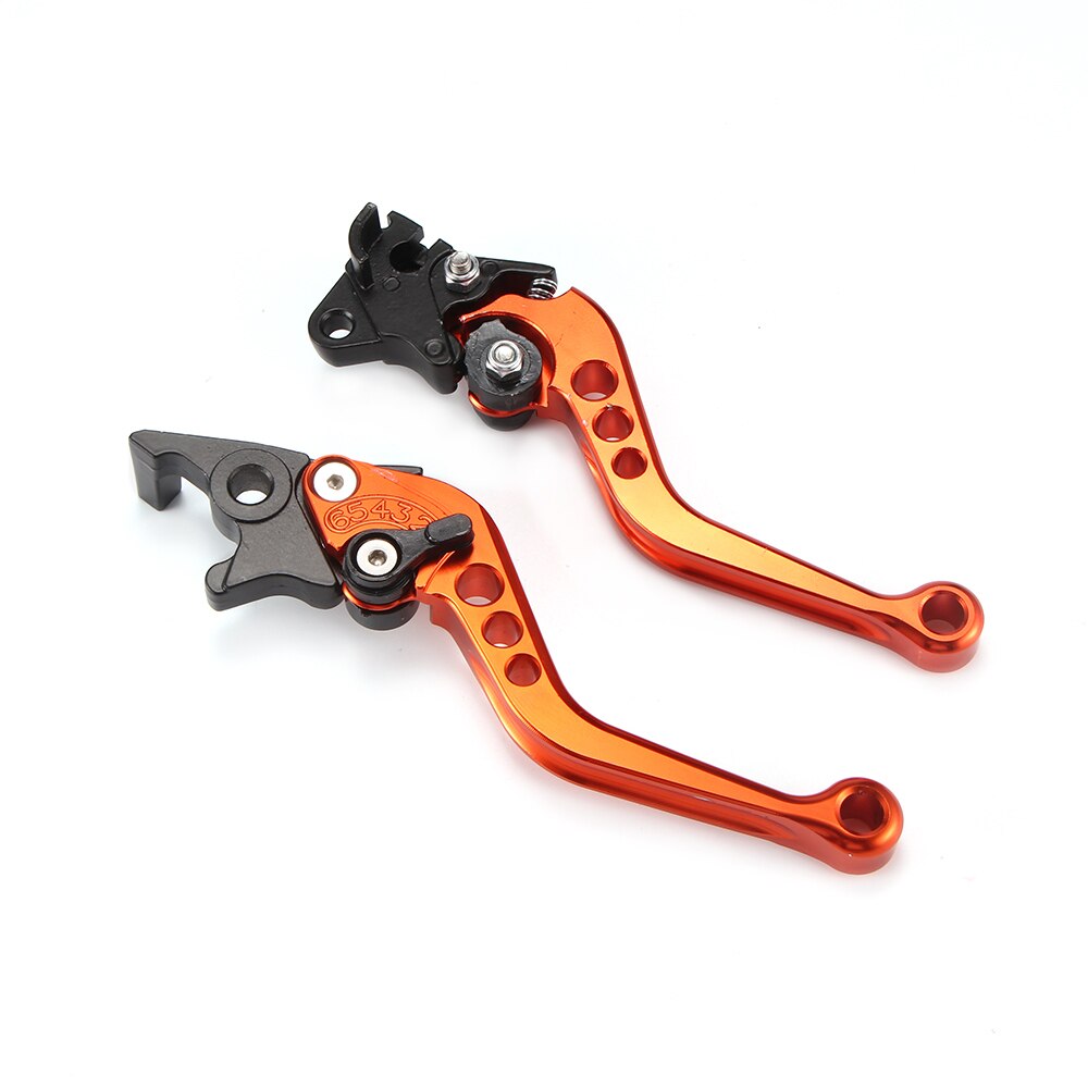2 uds. De manija de freno de motocicleta, manija de palanca de freno de embrague de aleación CNC para motocicleta, ajuste de para modificación de motocicleta: Naranja