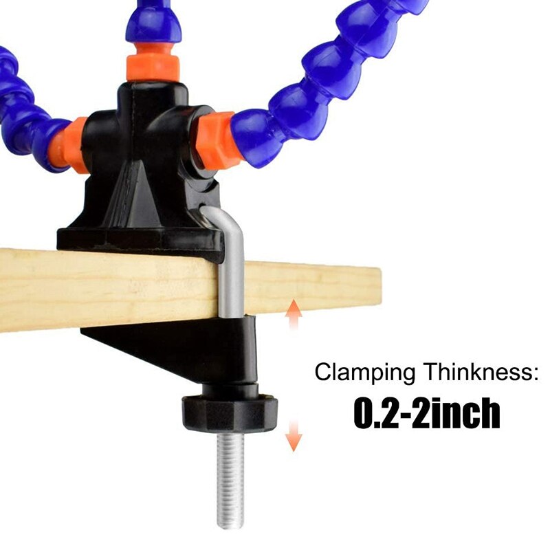 Bench Vise Work Bench Vise Welding Table with 3 Flexible Arms Soldering Iron Stand PCB Soldering Repair