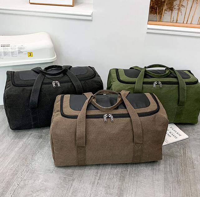 Mannen Reistassen Grote Capaciteit Bagage Vrouwen Reizen Plunjezakken Canvas Big Travel Tote Handtas Vouwen Reis Tas