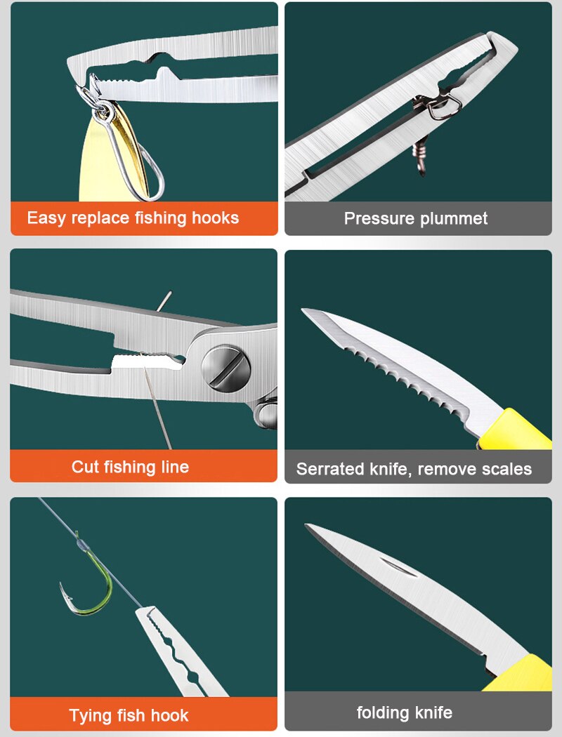 Multifunction Fishing Plier Scissor Braid Line Lure Cutter Hook Remover Fishing Tackle Tool Cutting Fish Use Tongs Scissors