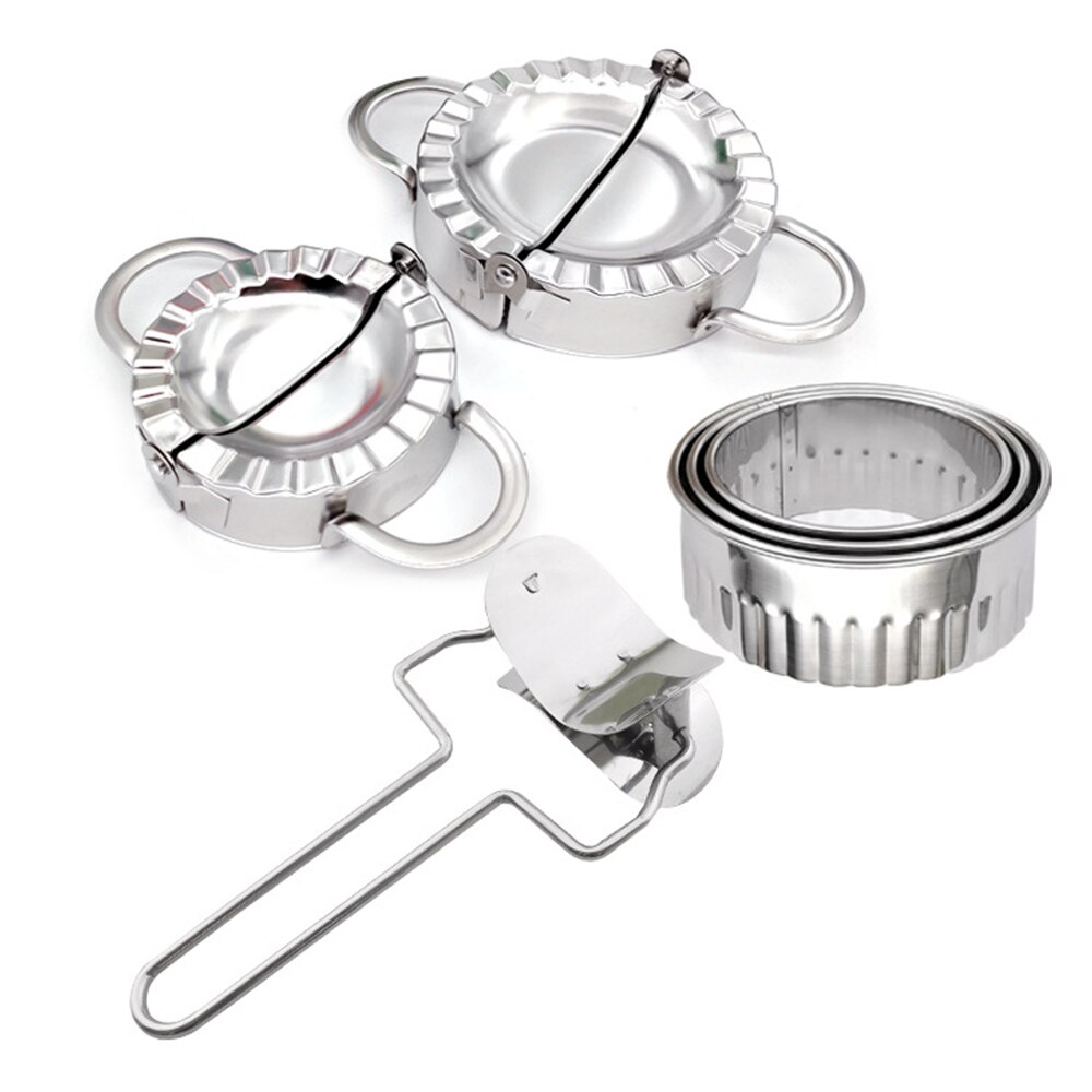 Stor dumpling mögel ravioli deg bakverk verktyg cutter paj rostfritt stål dumpling maker mögel kök verktyg matlagning spis form