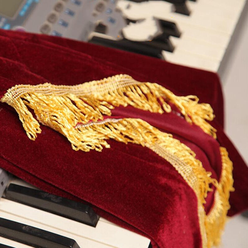 Thickened Gold Velvet Keyboard Cover 61 Key Keyboard Cover Cloth Keyboard Protection Cover Piano Accessories