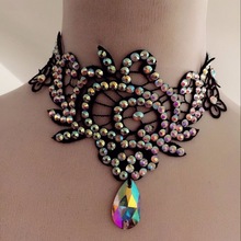 Latin Dance Modern Ballroom Dance Performance Clothing Competition Dance Accessories Diamond Necklace