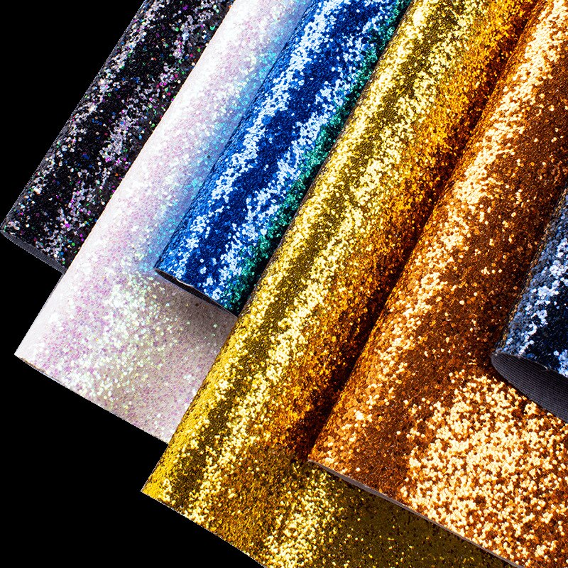 50cm*138cm pailletten glitter imitatieleer stoffen diy handgemaakte naai kleding accessoires benodigdheden