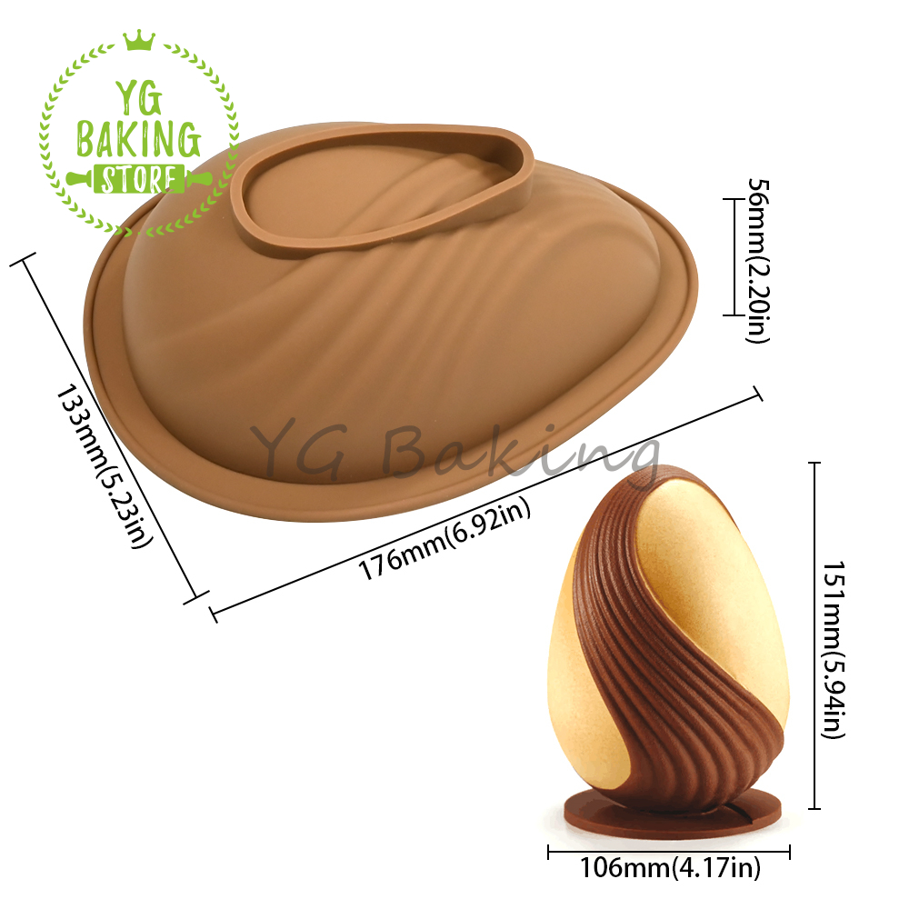 Dorica, varios huevos de Pascua, de molde para Mousse de Chocolate, bricolaje, rompible, molde de silicona para dulces, herramientas de decoración de pasteles, utensilios para hornear: Multicolor