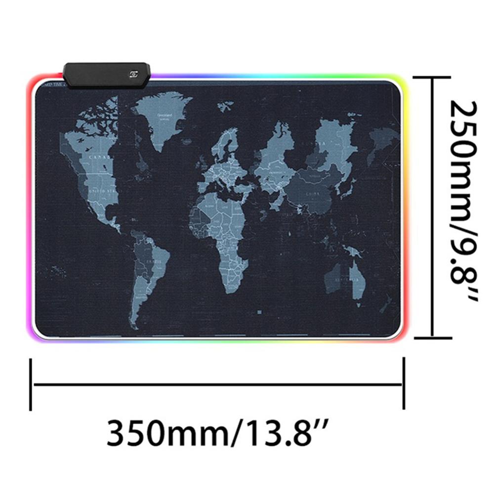 LED Gaming Mouse Pad RGB Gamer Large Mousepad LED Lighting USB Keyboard Colorful Desk Pad Mice Mat For PC Laptop Desktop: 350x250x4mm
