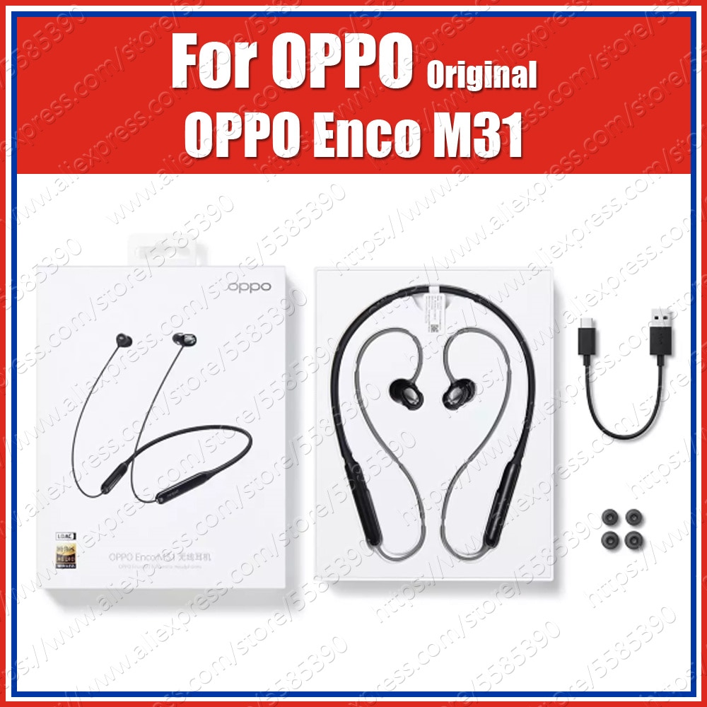 EWN10 Ldac 990Kbps Oppo Enco M31 Hi Res Draadloze Bluetooth Koptelefoon IPX5 9.2 Mm 22G Nekband Sport headset