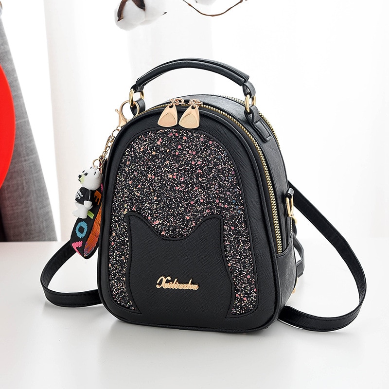 neue Mini Rucksäcke für Frauen Anti Diebstahl Leder Reisetaschen Pailletten Schulter Taschen Schule Taschen für Teenager Mädchen JD02021