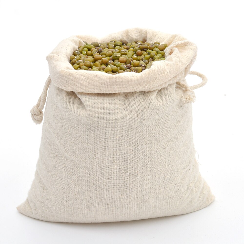 1 pc Herbruikbare Katoenen Trekkoord Boodschappentas Reizen Shopper Tote Tasje voor Vrouwen Mannen Waszak Christmas Pouch