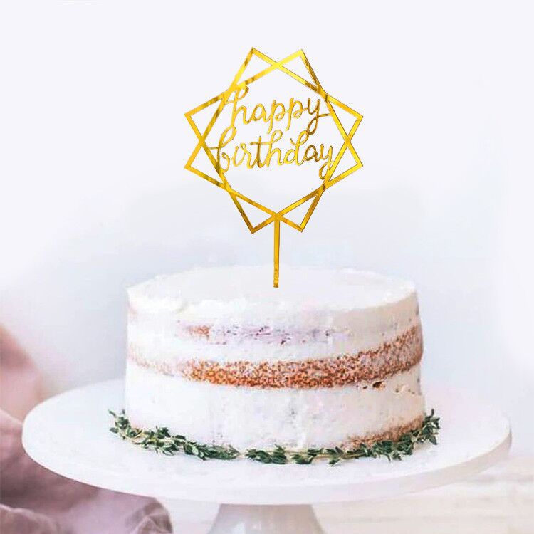 Krone gratulerer med dagen kake topper kake innlegg dekorere rekvisita akryl rosa måke topper cupcak flagg bursdagsfest dekorasjon: måke 6