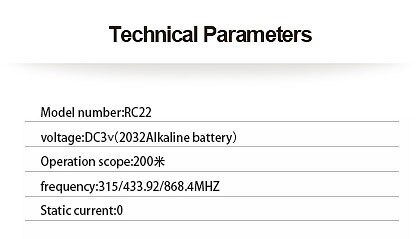 Remote Controller For GSM Alarm System 433 Mhz