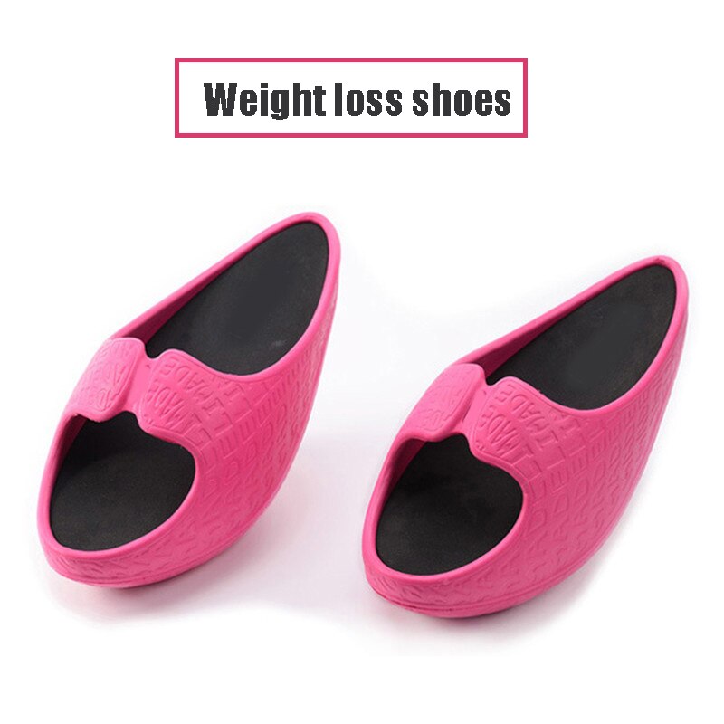 Kvinder fitness vægttab massage hjemmesko toning sko stovepipe sneakers drag wedges negativ hæl swing sko xd