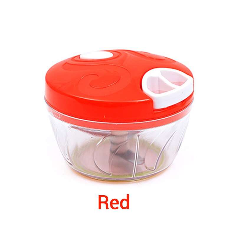 1 stk håndmadshakker vegetabilsk hvidløgshakker twist-hakker hvidløgspresser hakkemaskine blender foodprocessor maskine køkkenværktøj: Rød