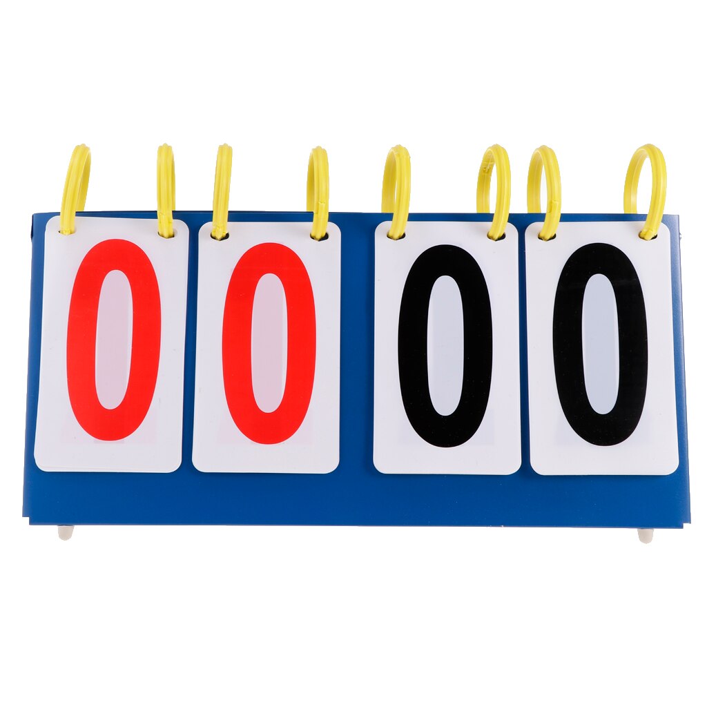 Lichtgewicht Sport Tafel Top Scorebord Flip 99/999 Score Board Met Rood Zwart Plastic Aantal Kaarten