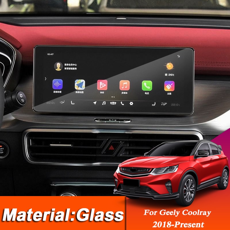 Car Styling Dashboard GPS Navigation Screen Glass Protective Film Sticker For Geely Coolray Control of LCD Screen