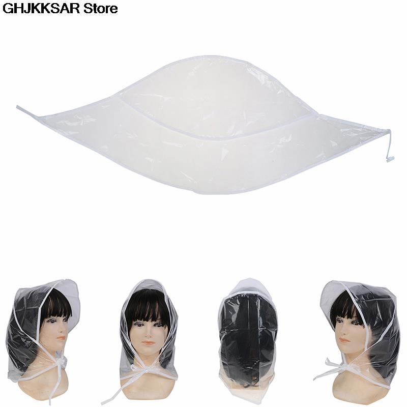 Creatieve Plastic Regen Hoed Cap Jas Regenjas Universele Gebruik Wandelen Vissen Regens Waterdicht Winddicht Hoeden Vrouwen Mannen Kids