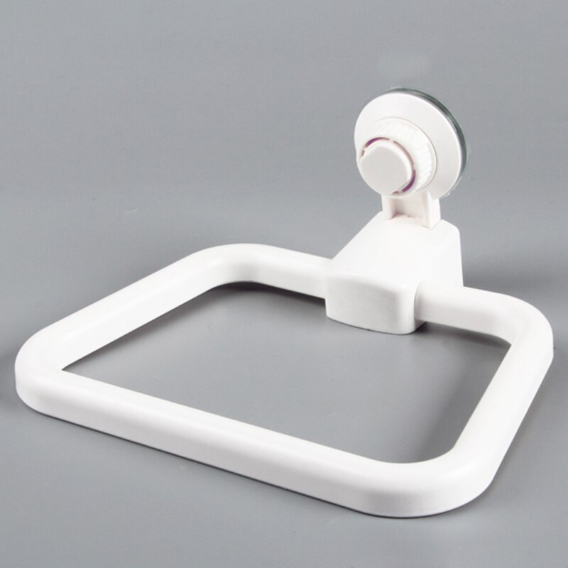 Håndklædeholder ring stærk sugekop vægmonteret vaskekludhænger til badeværelse håndklædehænger badeværelse hånddoekring rt: Hvid