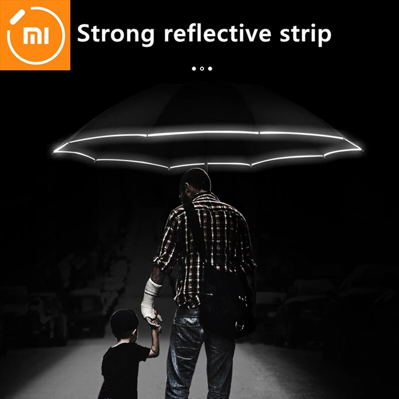 Windproof Double Layer Resistant Umbrella Fully Automatic Rain Men Women 10K Strong Luxury Business Male Large Umbrellas Parasol