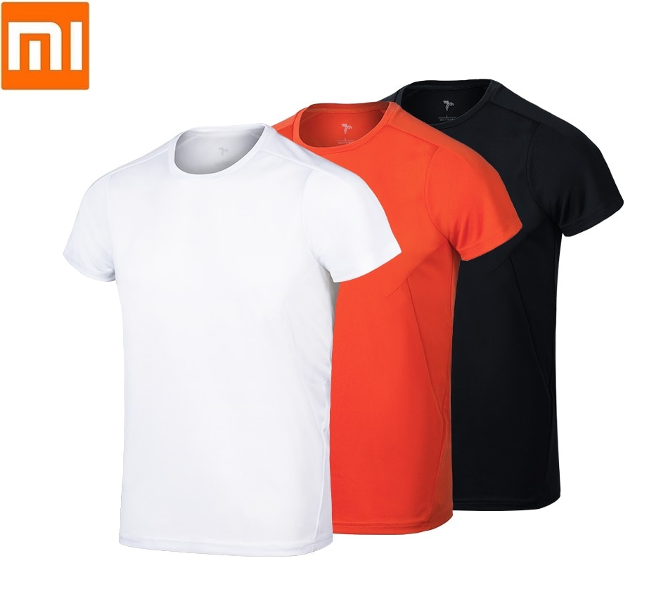 Xiaomi man COOLMAX quick-drying sports t-shirt Quick drying Short sleeve Reflective Fitness Running Sweatshirt for male