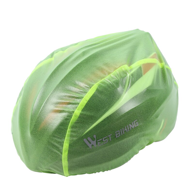 Bicycle Helmet Cover Waterproof Reflective Dustproof Rain Cover Mountain Road Bike Cycling Helmet Covers Bicycle waterproof cap: green