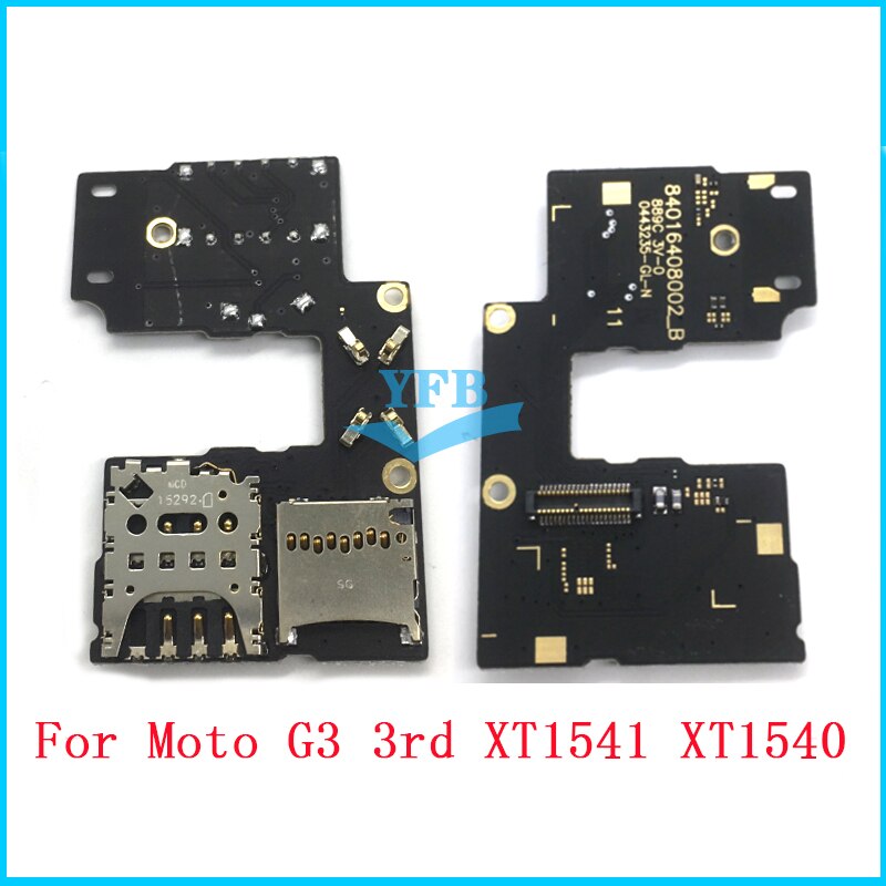 Tarjeta Sim para Motorola Moto G2 XT1068 XT1069 G3 3rd XT1541 XT1540, soporte para lector de tarjetas SIM, ranura para Cable de cinta flexible, piezas de reparación