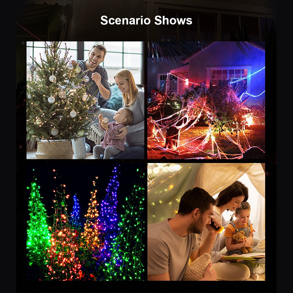 Tuya Smart WiFi LED String Lights Music Sync Remote Waterproof USB Garland Lights RGB Fairy Lights with Alexa Google Home