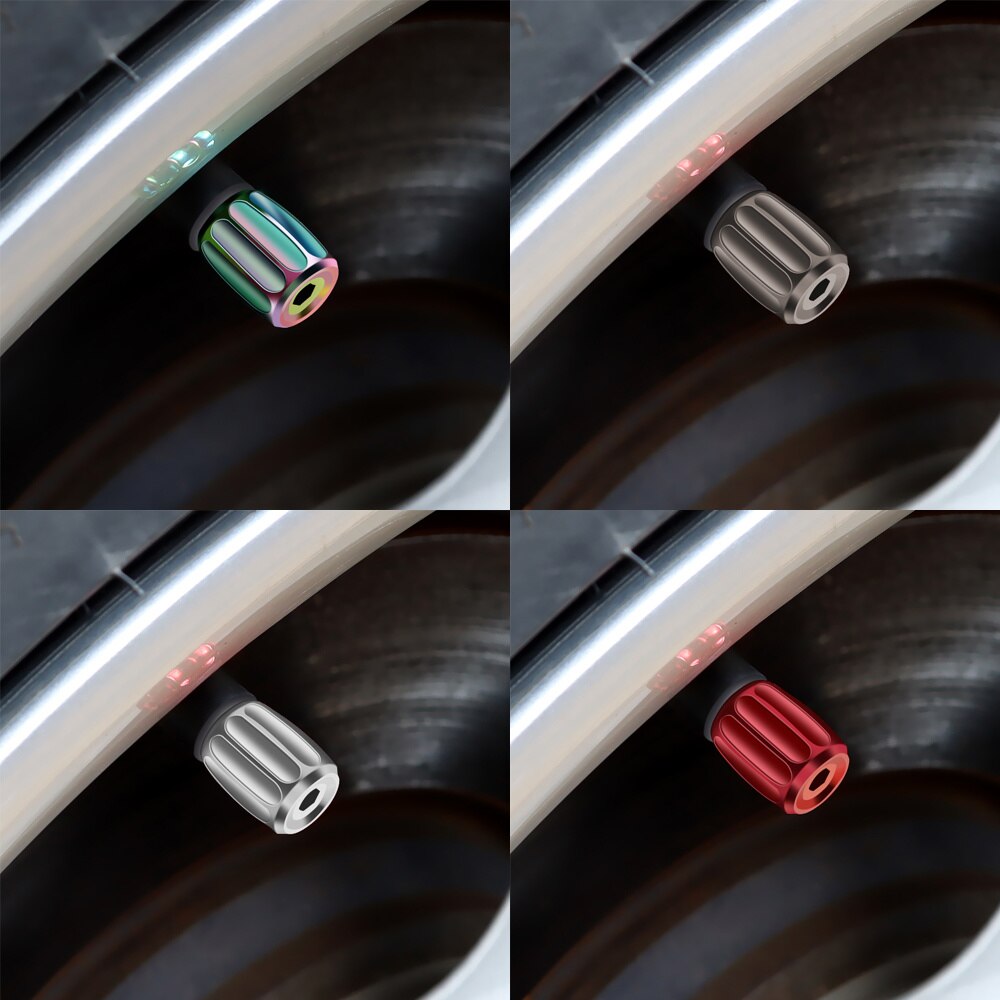 Bouchons de Valve d'air Anti-vol, capuchon de tige de Valve d'air de pneu de voiture, couvercle de capuchon de pression pour voitures SUV vélo alliage de Zinc scintillant coloré 4 pièces